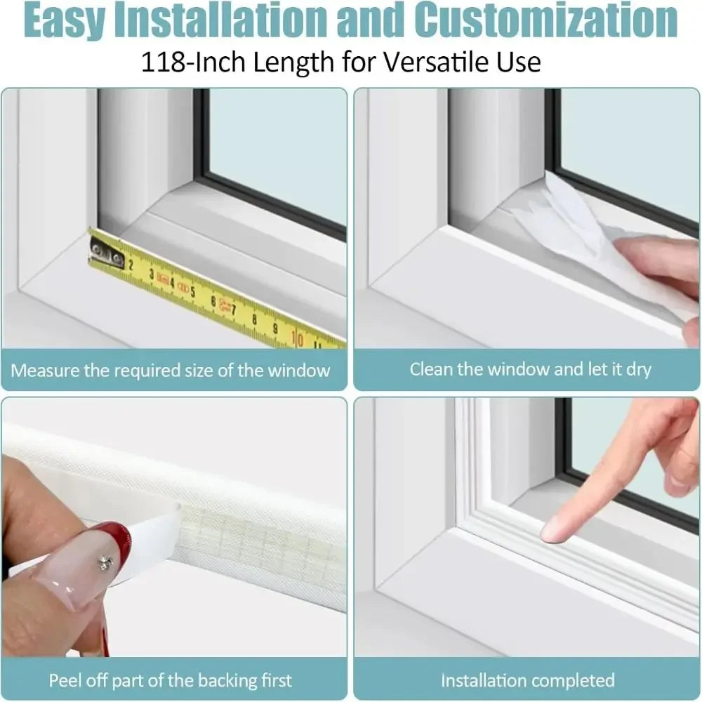 3 Meters Wedge Weather Stripping Self Adhesive Soundproof Door Window Gap Filler Waterproof PU Foam Insulation Tape Drawer Oasis Select