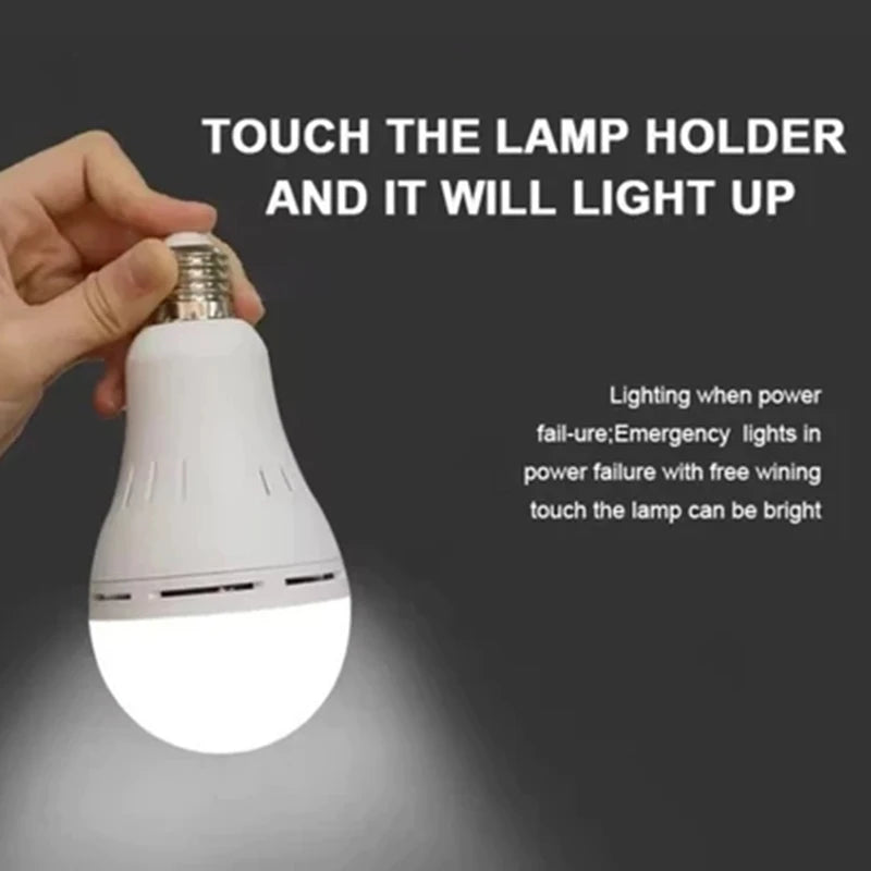 9W/15W Emergency Light Bulb Portable Rechargeable Lighting Bulb With Hook E27 LED Energy-saving Lamps For Camping Night Fishing Oasis Select