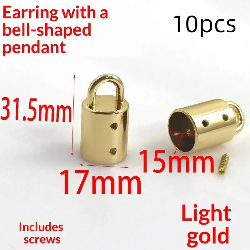 10Pcs 15mm Stainless Steel Cord End Locks | Bag DIY Hardware Craft Hardware Fastener Oasis Select B