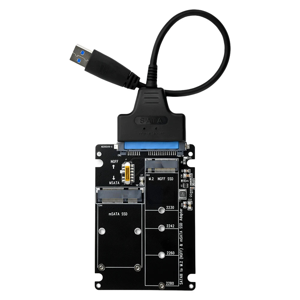 M. 2 Solid State SSD to SATA 3.0 External Hard Disk Box NGFF MSA to Serial Port Adapter Dual Use 2-in-1 Adapter Board Oasis Select