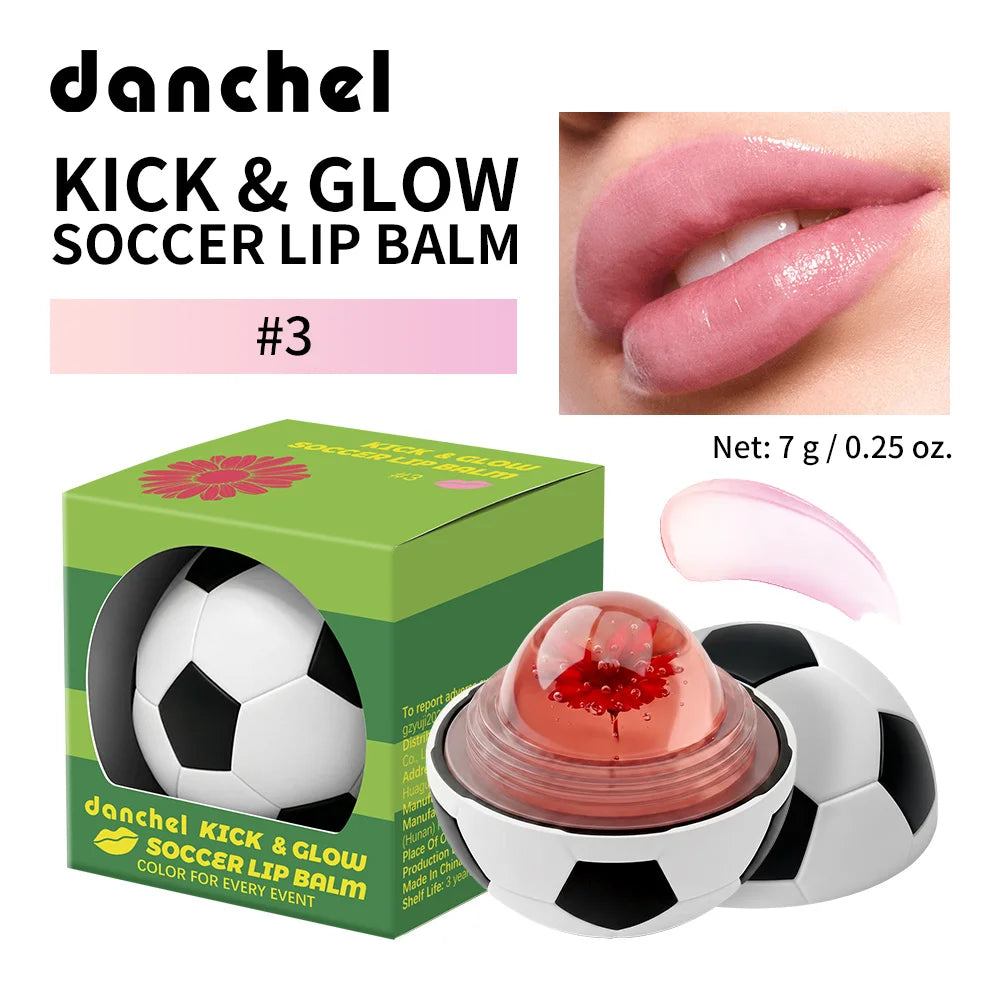 Kick & Glow Soccer Lip Balm Deep Hydrating Repair Soccer Appearance Design Silky Texture Flower Color Changing Lipstick Oasis Select 03