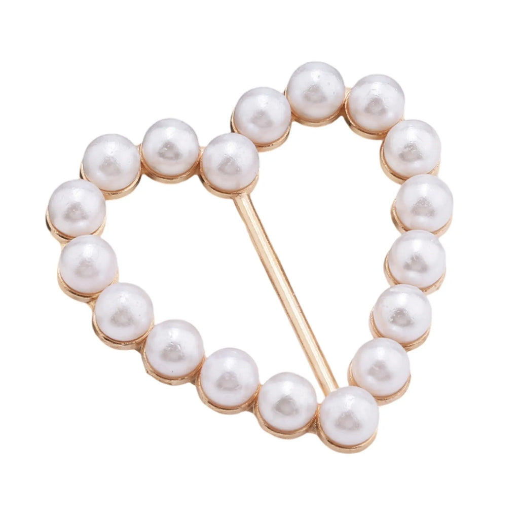 New Fashion Corner Hem Waist Knotted Brooches Crystal Pearl Metal Hijab Scarf Ring Button Shirt T-shirt Fixed Buckle Accessories Oasis Select