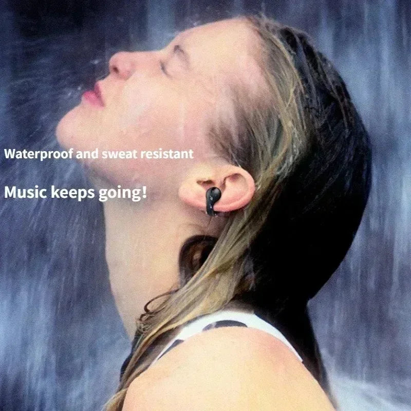 TWS Bluetooth Headset 5.3 Wireless Air Conduction Headphones Clip Ear Music Noise Canceling HD Call Sports Gaming Earphone Oasis Select
