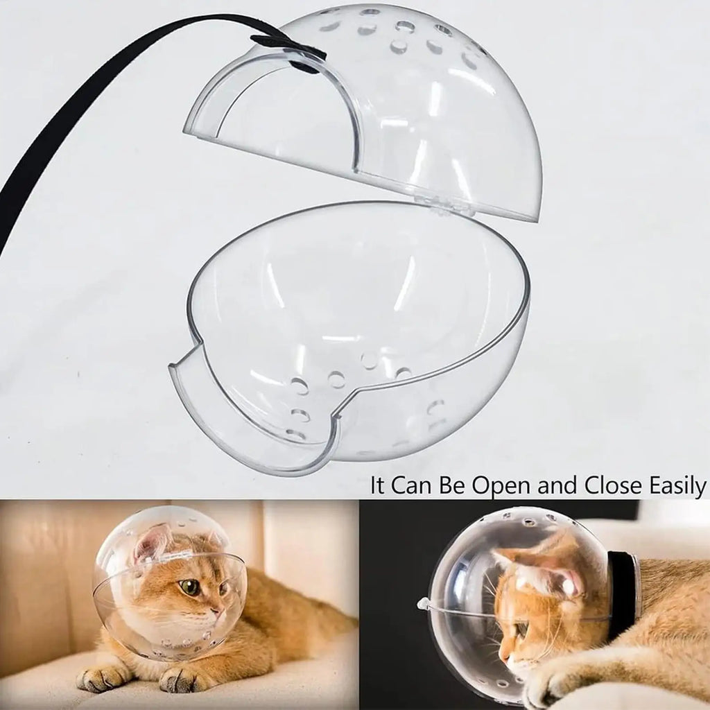 Cat Bubble Muzzle Breathable Sturdy Muzzle Mask Cat Head Cover Space Hood Protective Helmet Anti-bite Pet Grooming Supplies Oasis Select
