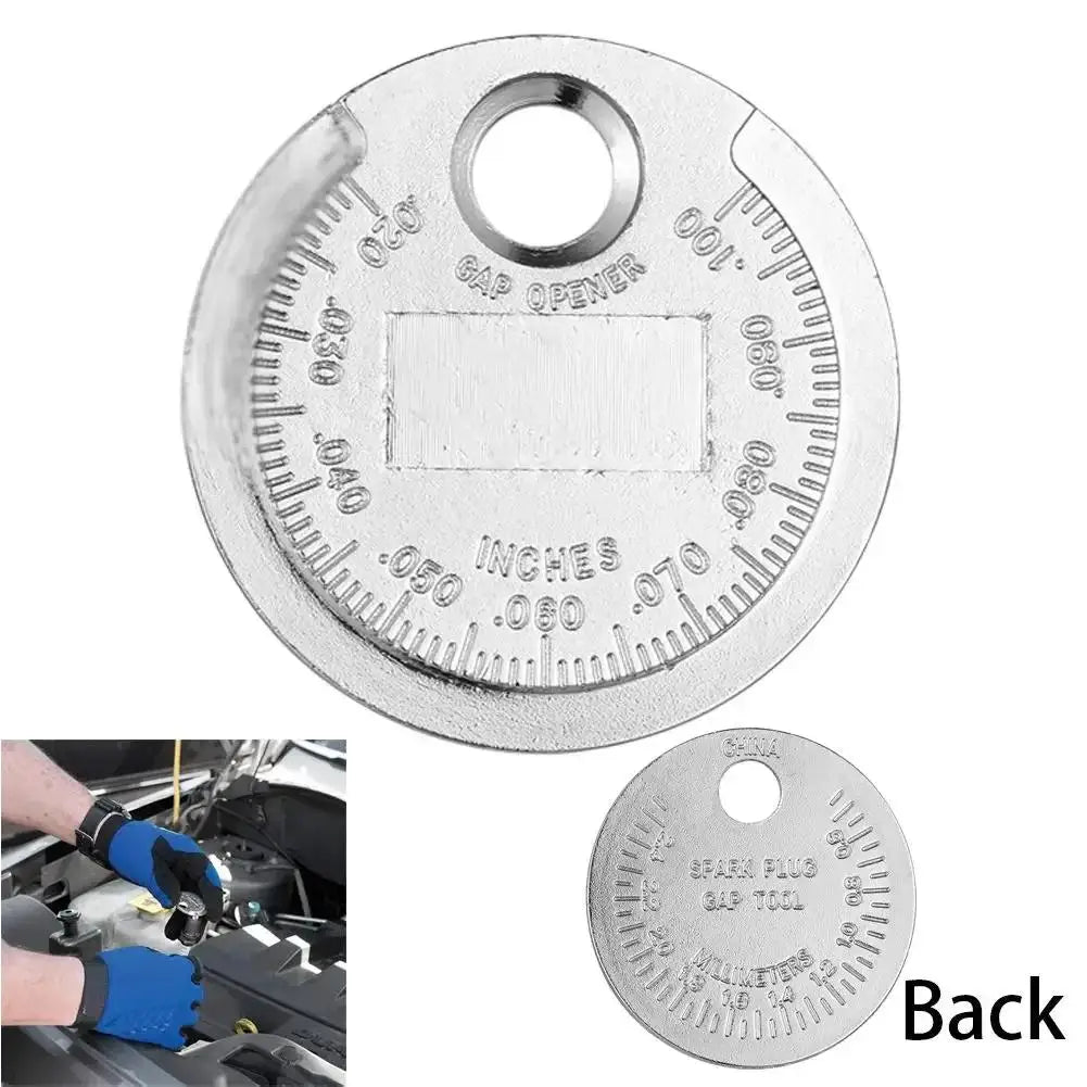 Spark Plug Gap Tool 0.6–2.4mm Coin Feeler Gauge – Car & Moto