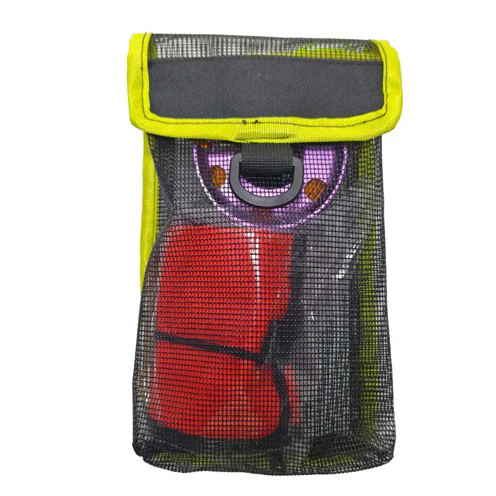 Scuba Diving SMB Storage Bag Tech Cave Diving Signal Tub Reel Snap Sausage Buoy Diver Safety Marker Buoy Mesh Carry Pouch Oasis Select