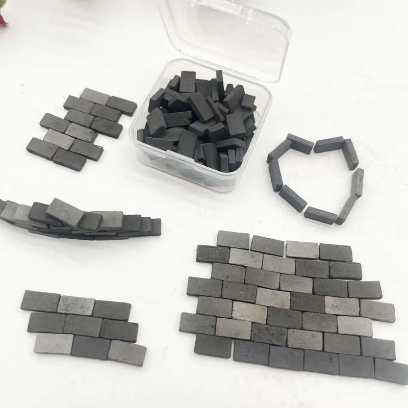 80pcs/1box 1:35 mini wall tiles miniature brick statue model brick building set fake bricks for garden landscape accessories Oasis Select