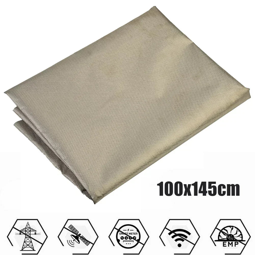 1 Roll RFID Shielding Fabric 0.03-0.05 OHM 100CM*145CM RF RFID Shielding Thickness 5G Wifi Anti Radiation Blocking EMI Oasis Select
