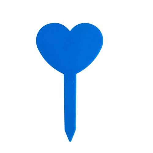 100PCS Waterproof Plant Labels Tags Reusable Heart Shaped Plant Growth Label Durable Nursery Markers DIY Garden Decoration Oasis Select Blue
