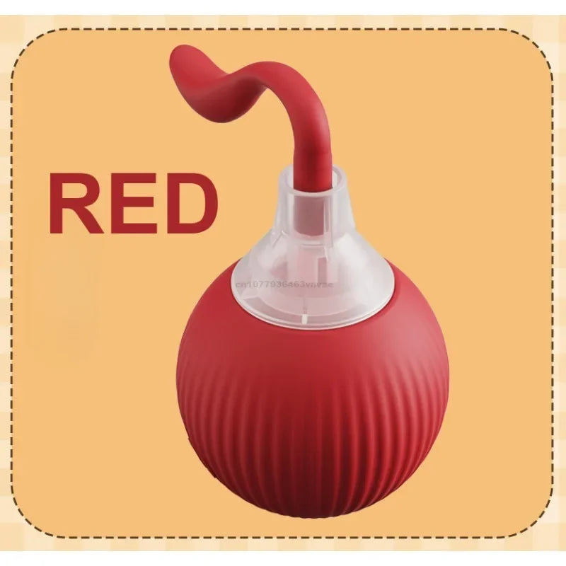 Electric Cat Ball Toys Automatic Rolling Ball Faux Tail Rechargeable Pet Interactive Toy Dog Cat Training Imitate Mouse Pet Toys Oasis Select Tail-Red