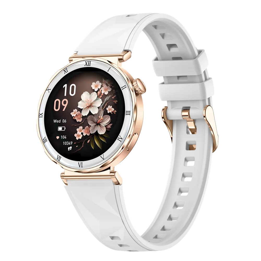 Women Smartwatch Information Push 1.19 Inch Amoled Screen Smart Watch Sleep Health Monitor Blue Tooth Call Sports Fitness Music Oasis Select GDWHS