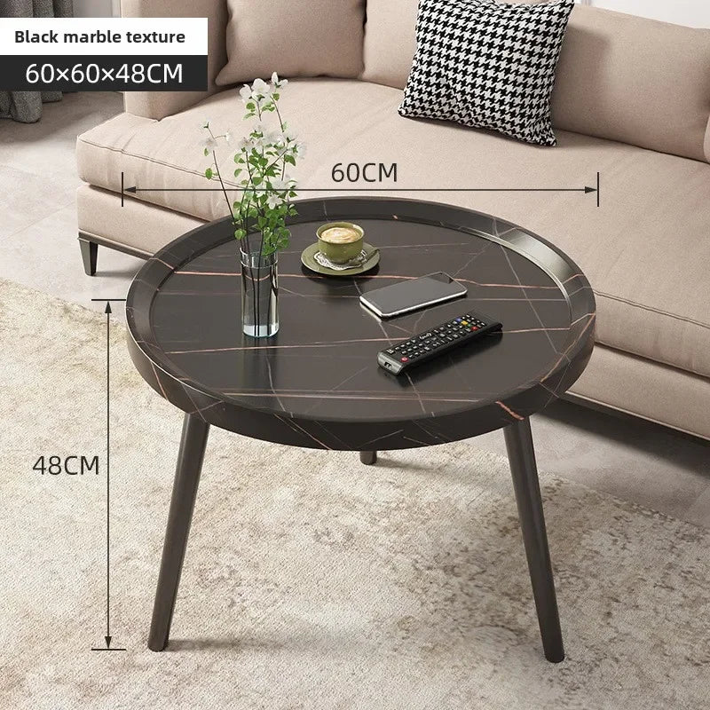 Multi-functional Coffee table balcony round living room double edge few bedside small round table Oasis Select
