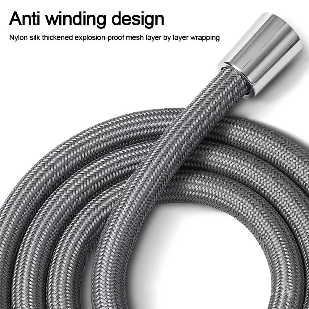 1.5/2.0 Meter Bathroom Nylon High Pressure Smooth Shower Hose Flexible Handheld Anti Winding GI/2 Universal Pipe Tube Oasis Select