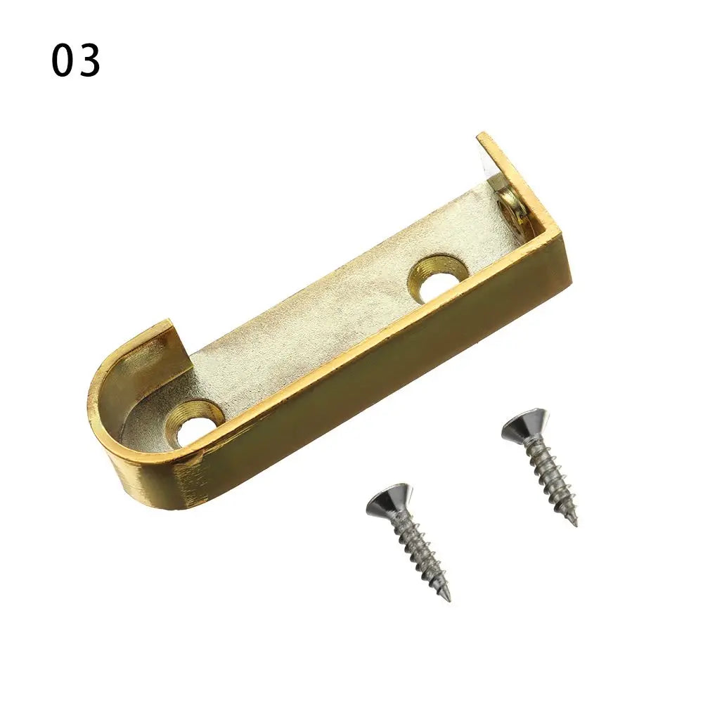 1PC Alloy Clothing Flange Closet Hang Support Tube Bracket Clothes Hanging Rod Holder Furniture Hardware Accessories Tool Oasis Select 3