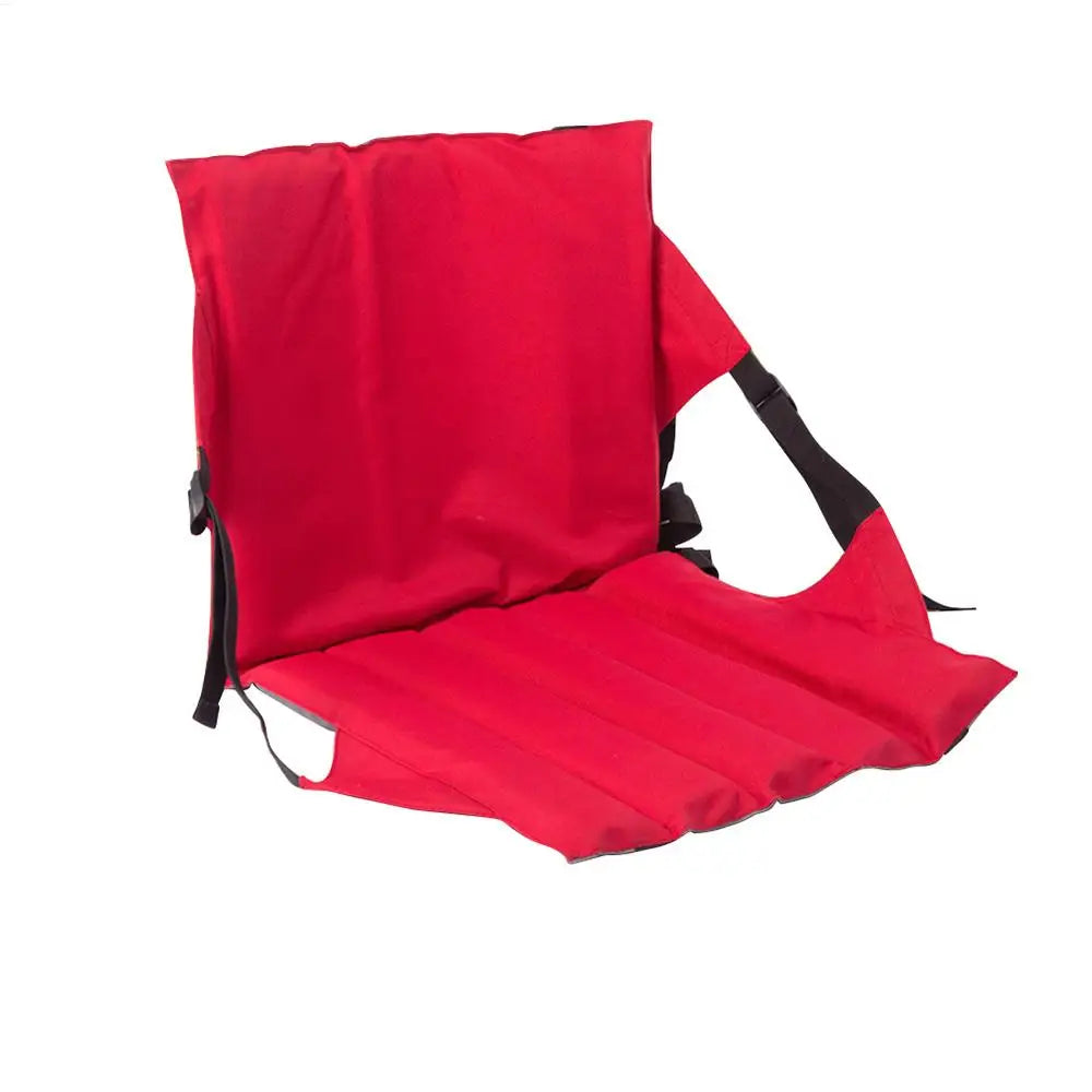 Foldable Outdoor Cushion Chair With Backrest Portable High Quality Oxford Cloth Adjustable Folding Seat Dropshipping Oasis Select Red