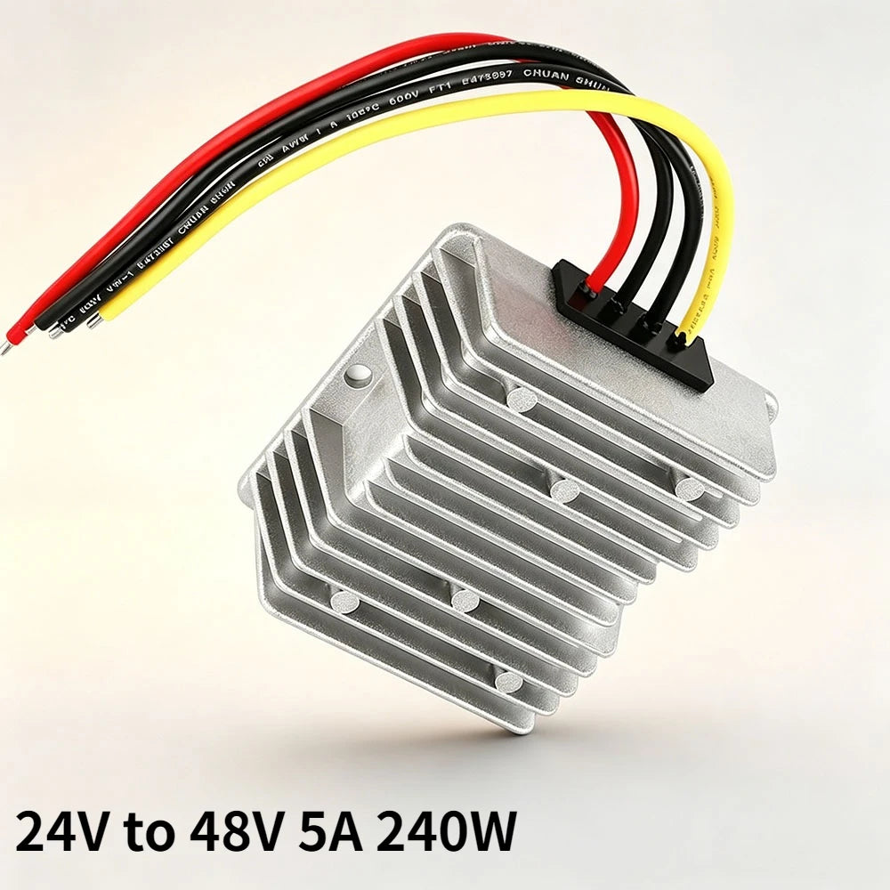 DC 24V Step Up to 48V 5A 240W Converter Booster Waterproof Voltage Regulator for Golf Cart Club Car LED Strip Light Oasis Select