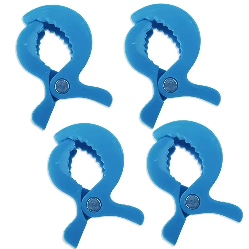 4 Baby Stroller Clamp Alligator Clip Pram Peg Portable Hook Car Seat