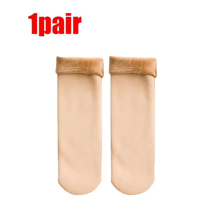 1/2/3/4pairs Winter Warm Women Socks Soft Thicken Thermal Plush Socks Velvet Wool Snow Boots Floor Socks Home Sleeping Sock Oasis Select Skin 1Pair One Size