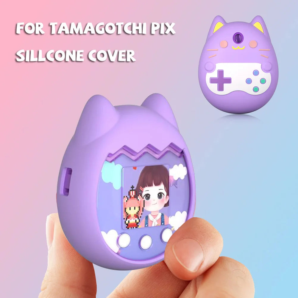 Protective Skin Sleeve Shell Anti-ScratchSilicone Case Protective Case with Hand Strap Anti-drop for Tamagotchi Pix Accessories Oasis Select