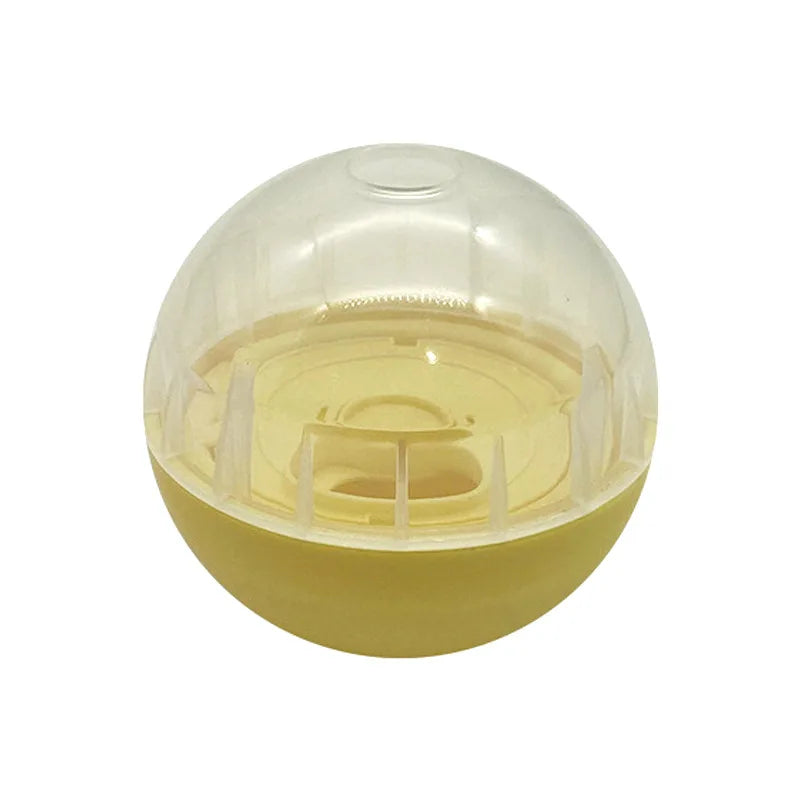 IQ Treat Ball Dog Treat Dispenser Toy Ball Interactive Dog Toy - 4" Dog Food Toy Stimulation, Slow Feeder Oasis Select YELLOW