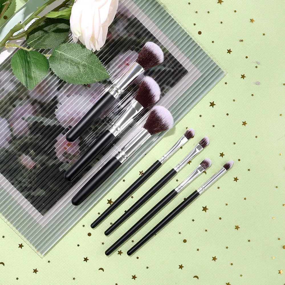 Soft Fluffy Makeup Brush & Sponge Set – Blush, Eye & Foundation Makeup Brush Set Oasis Select