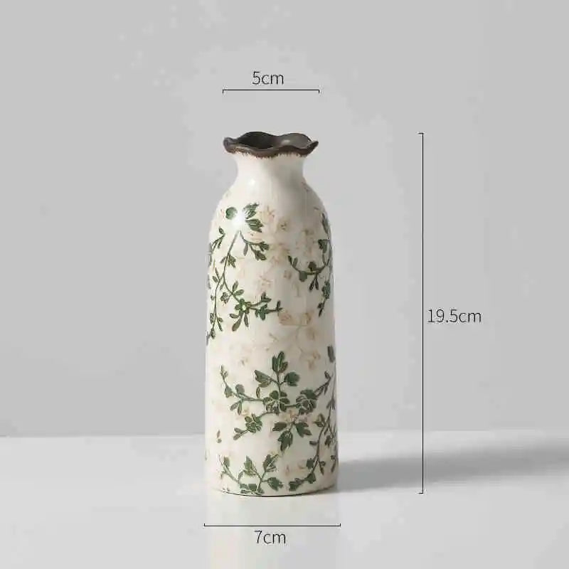 Crackle Ceramic Flower Vase Hydroponic Vase Table Decor Floral Arrangement Valentine's Day Gifts Birthday Graduation Gift Oasis Select M