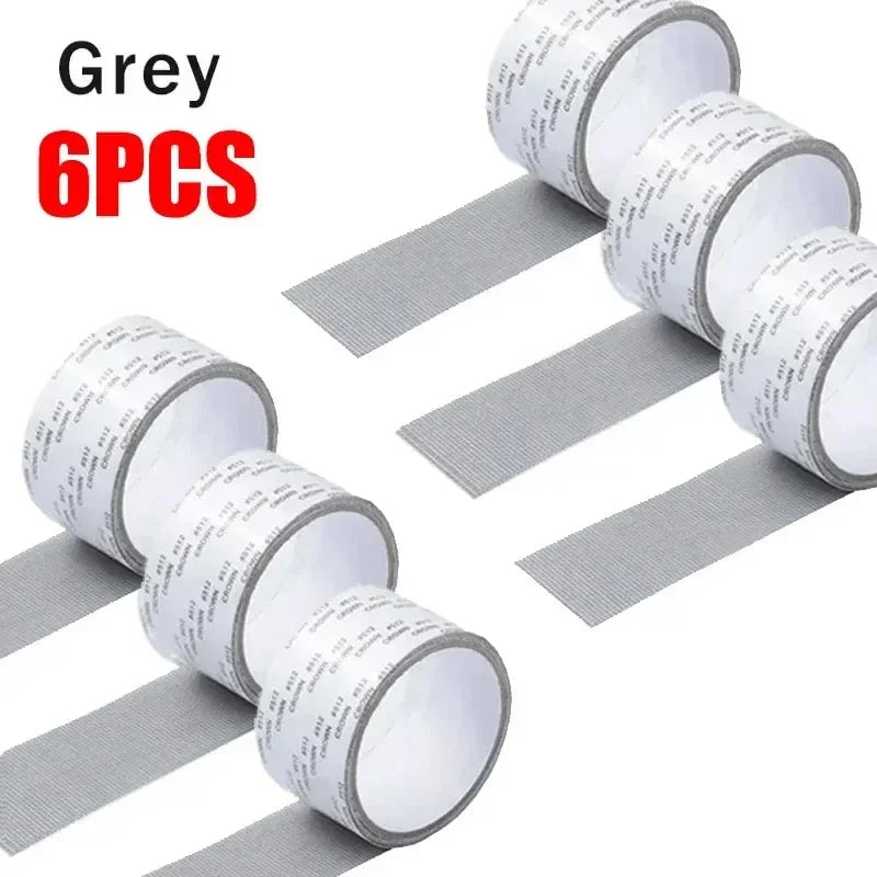 Anti-Mosquito Mesh Window Net Screen Repair Tape Patch Waterproof Self-adhesive Repair Tool Broken Hole New Oasis Select 6PCS-grey