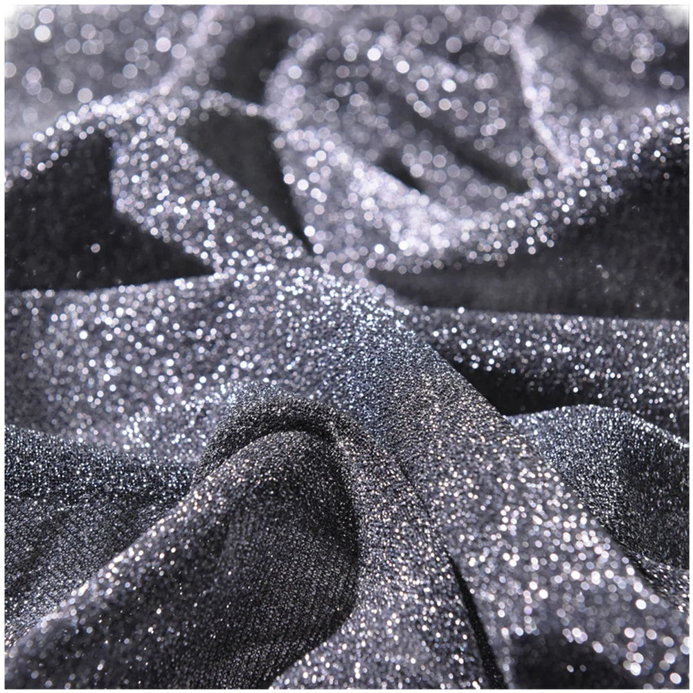 Starry Shiny Glitter Fabric 1.5x1.5m for DIY Projects Sewing Crafts Wedding Backdrops Dolls and Curtain Making Oasis Select J