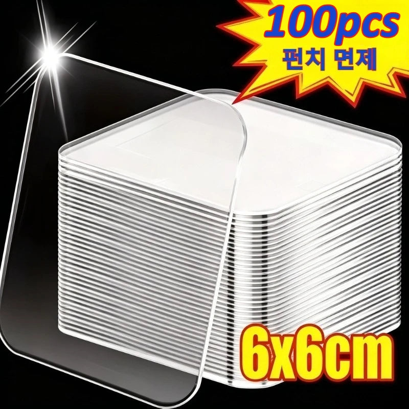 50/100PCS Heavy Duty Double Sided Adhesive Tape, No Nail Strong Tape for Wall Hooks, Removable Sticky Pad for Pictures,펀치 면제 Oasis Select