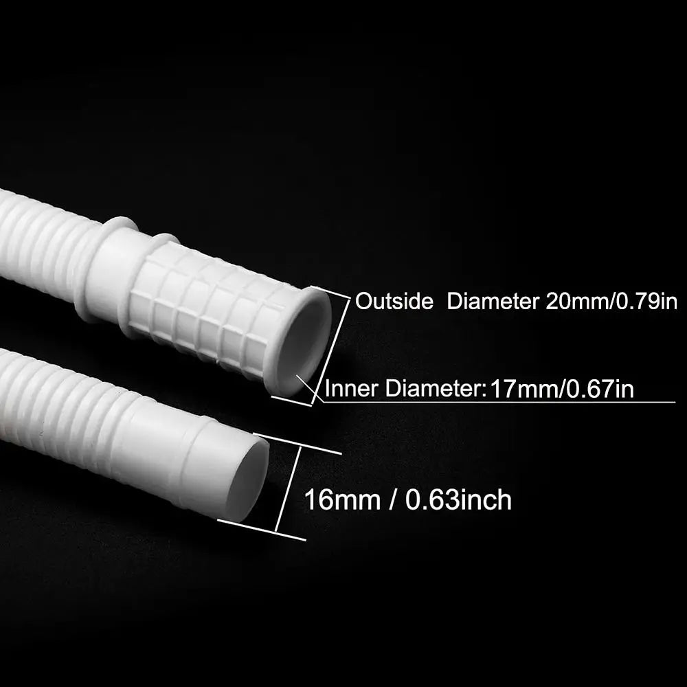 New Plastic Air Conditioner Drain Hose White Thickened Draining Hose 1-5M Extension Pipe Oasis Select