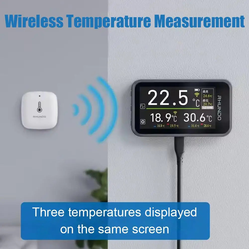 Wireless Car Thermometer – 3 Sensors, 40m Range, Type-C
