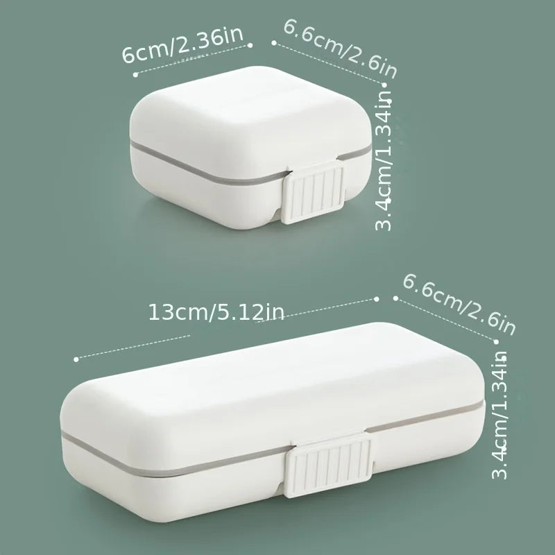 Mini Portable Pills Organizer Case, 3 Grids PillBox, Tablet Storage Container, Weekly Medicine Pill's Box, Drug Dispense Oasis Select