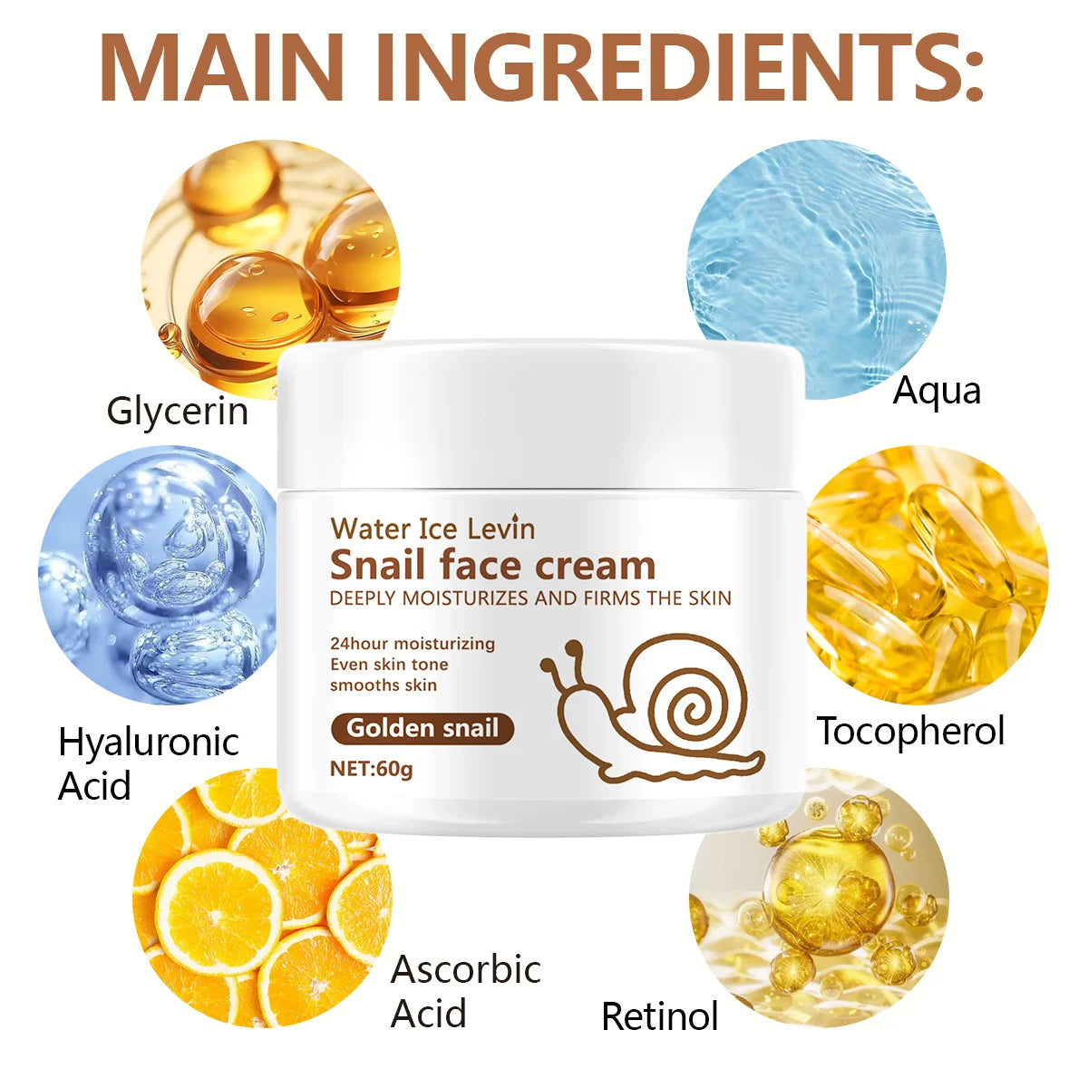 Snail Collagen Anti-Aging Face Cream – Firm, Hydrate & Brighten Anti-Aging Face Cream Oasis Select