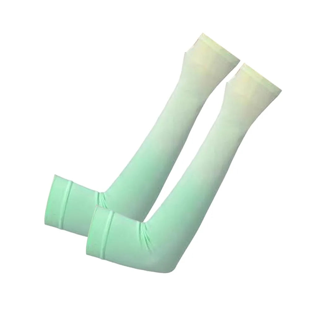 1pair Portable UPF 50+ Arm Covers Breathable UV Protection Cooling Arm Sleeves Elastic Compression Sleeve Summer Oasis Select 7