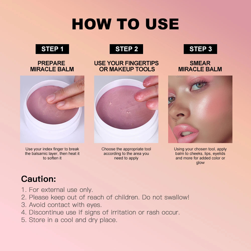 3 In 1 Solid Pearl Blush Cream Monochrome Woman Blush Paste Cheek Ulti-purpose For Eyes Lips Makeup Blush Stick Korean Cosmetics Oasis Select