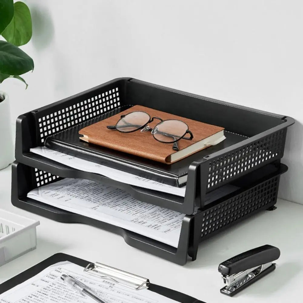 Stackable A4 File Rack Desktop Organizer | INS Style Office Tray