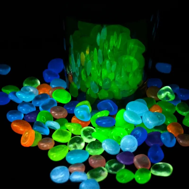 200Pcs Glow in the Dark Pebbles – Garden, Aquarium & Patio Decorative Garden Pebbles Oasis Select