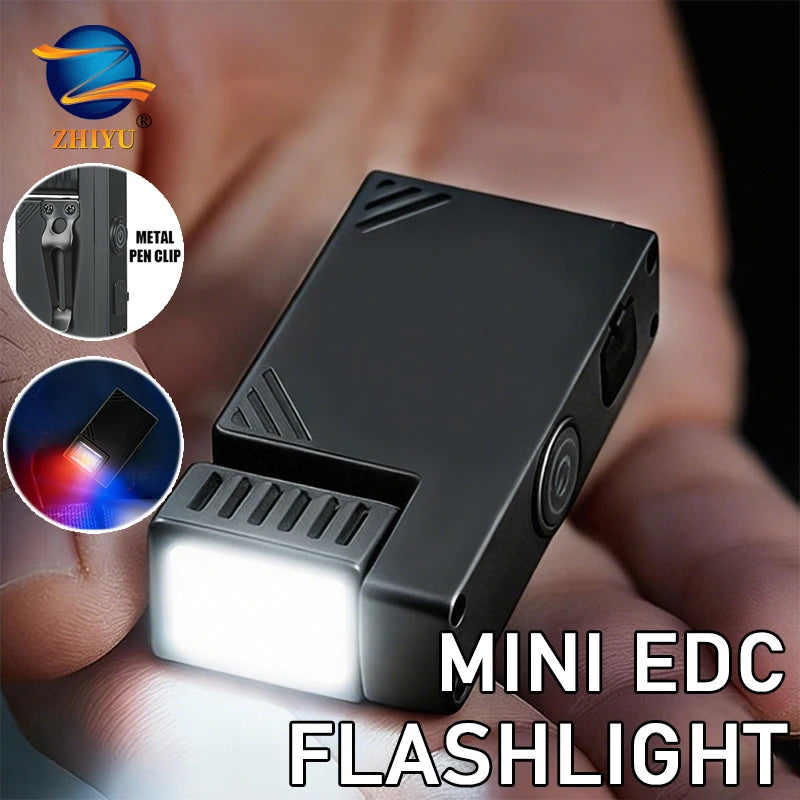 Mini COB LED Keychain Flashlight | USB-C Rechargeable 600 Lm