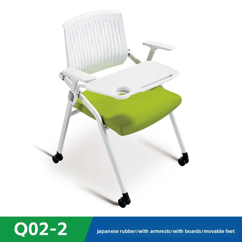 Foldable training table and chair integrated staff mesh conference chair training chair with writing tablet Oasis Select 12