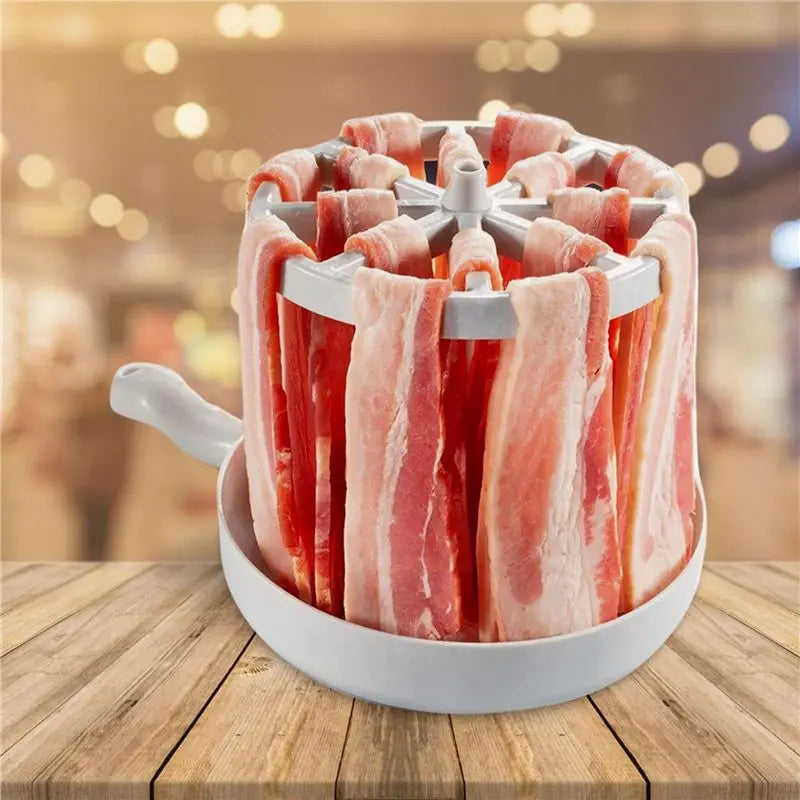 LIKE WISH 2PCS Microwave Bacon Cooker DIY Bacon Cooker For Microwave Oven Microwave Oven Grill Splash-Proof Microwave Bacon Tray Oasis Select