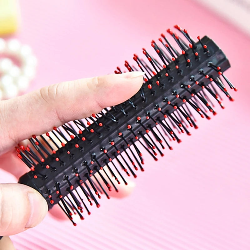 Professional Plastic Round Brush Quiff Roller Curly Hair Comb Hairstyle Massager Hairbrush Dressing Salon Barber Comb New Spiral Oasis Select