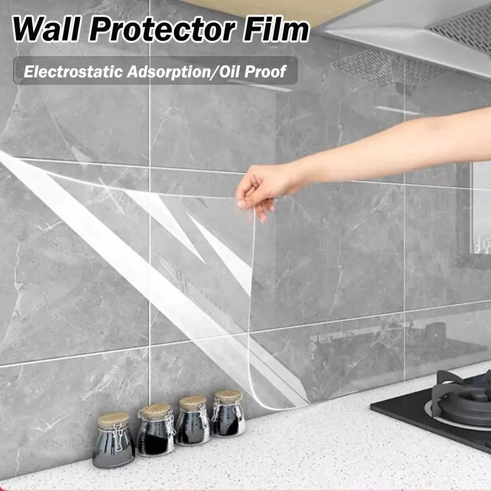 Oil-Proof Waterproof Wall Protector Film | Kitchen Sticker