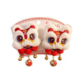 2pcs Chinese Lion Dance Hair Clip Pompom Tassel Barrette Traditional Xing Shi Awakened Lion Hairpin Oriental Festival Accessorie Oasis Select 2pcs