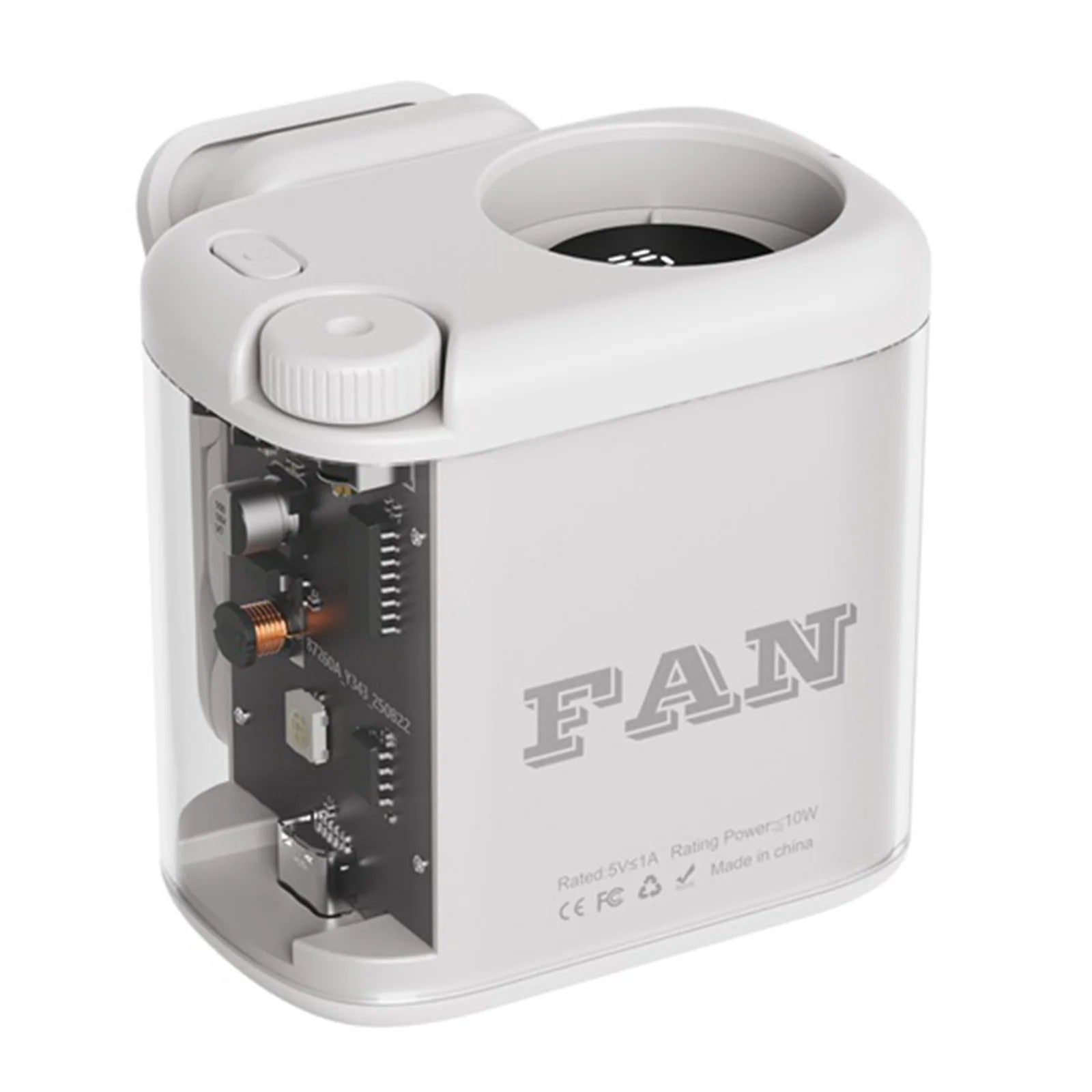 Wearable Waist Fan 100 Speeds Adjustable 1800mAh Battery Built in Colorful Lighting for Travel Outdoor Office Women Men Gifts Oasis Select WHITE China Mainland