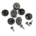 50pcs Nail Tie Tack Lapel Pin Back Clutch Scatter Butterfly Clasp Squeeze Round Pinch Clip Brooch Jewelry Crafts Oasis Select gun black
