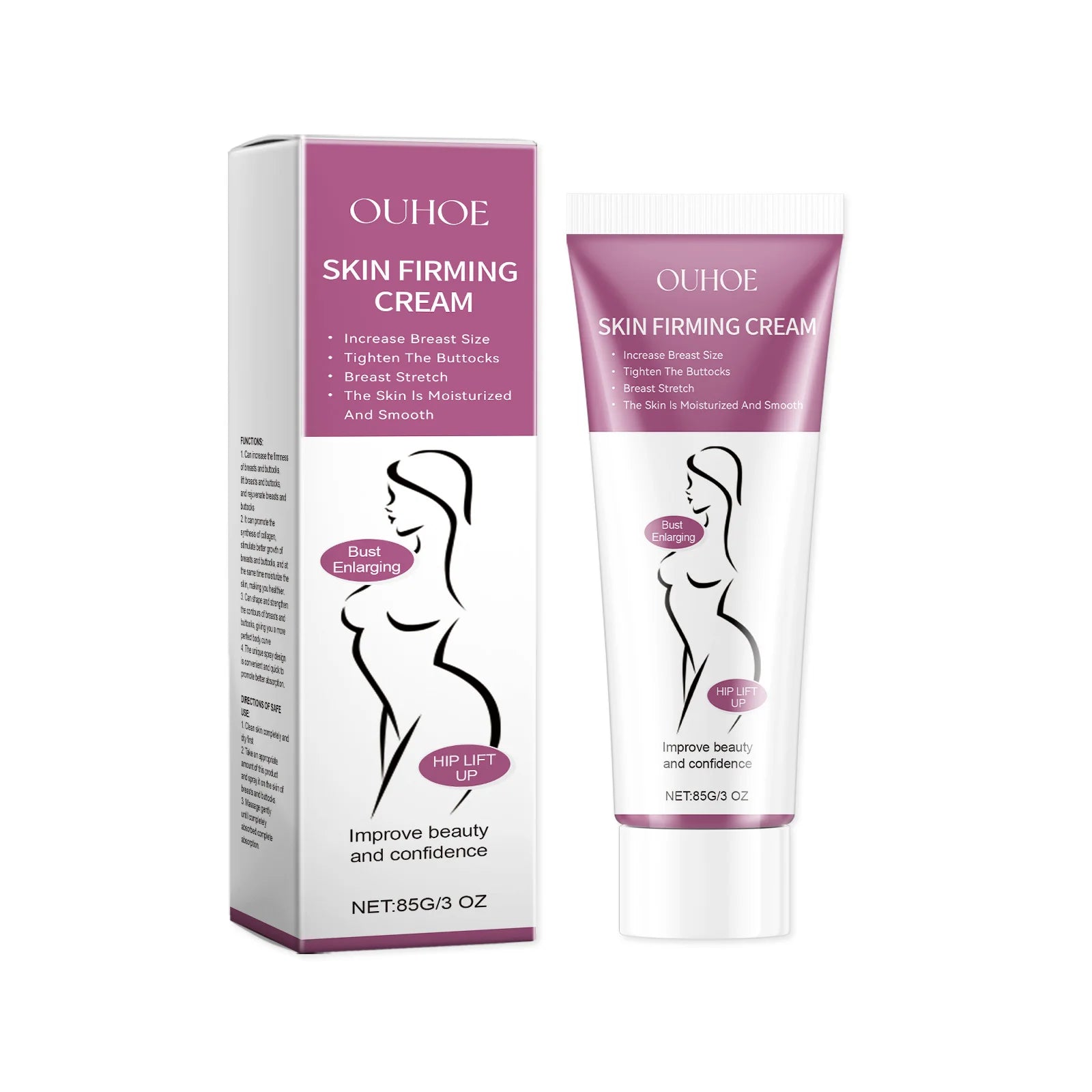 Breast & Hip Care Cream, firms chest skin, enhances hip curves, shapes perfect body figure, hydrates and nourishes skin. Oasis Select 1pc