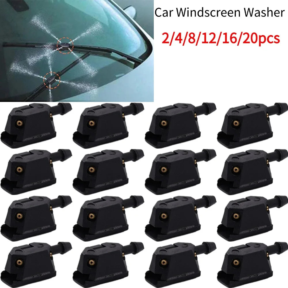 Universal Car Windscreen Washer Wiper Blade Water Spray Jets Nozzles Mounted Onto 8mm 9mm Arm Adjusted 4 Way Upgrade Oasis Select
