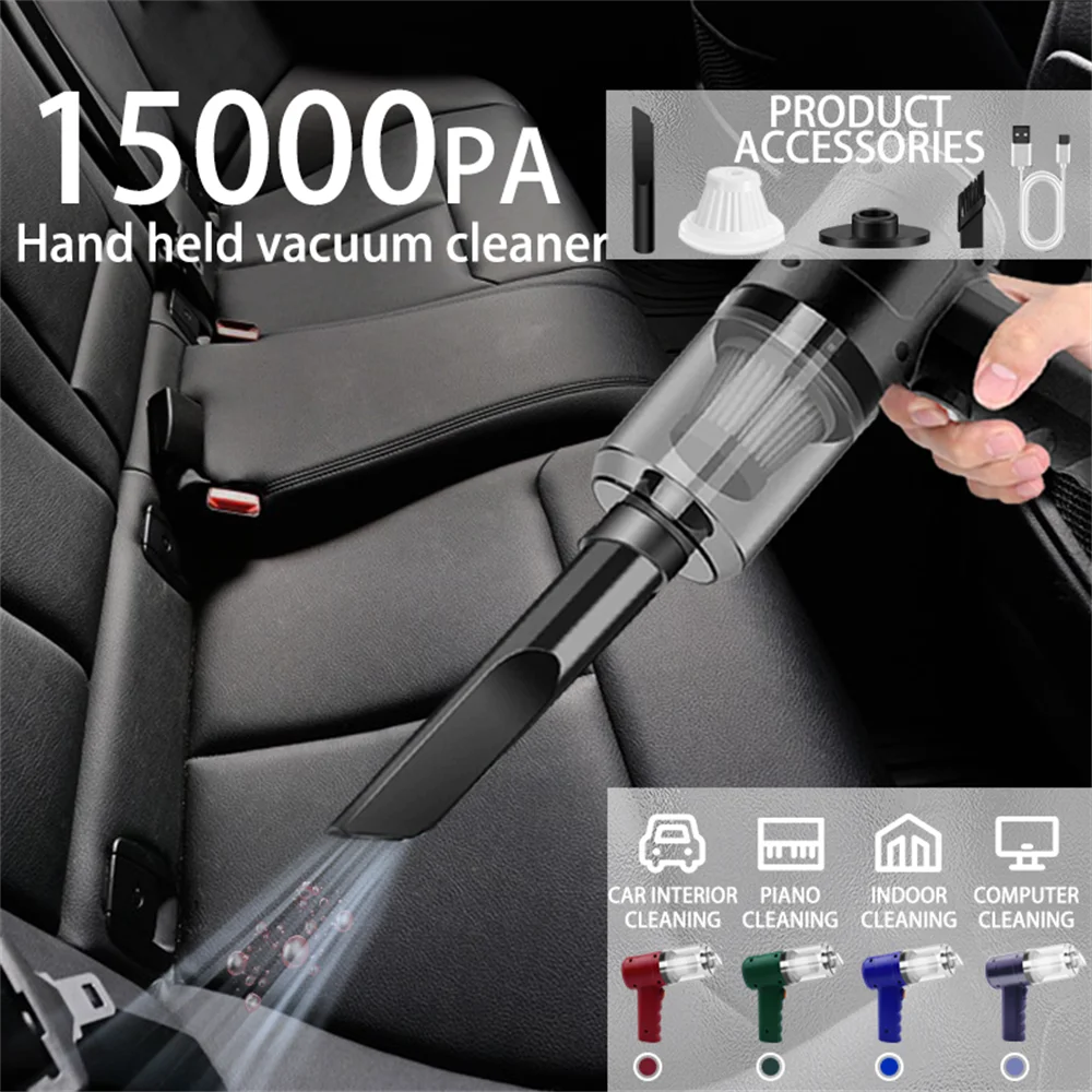15000PA Compressed Air Dust Collector Handheld vacuum cordless High power, car vacuum cleaner Hairdryer Mini portable Oasis Select