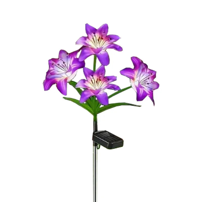 Solar Outdoor LED 4-head Dahlia Decorative Lamp, Garden and Lawn Lamp, Waterproof and No-wiring Lamp Oasis Select