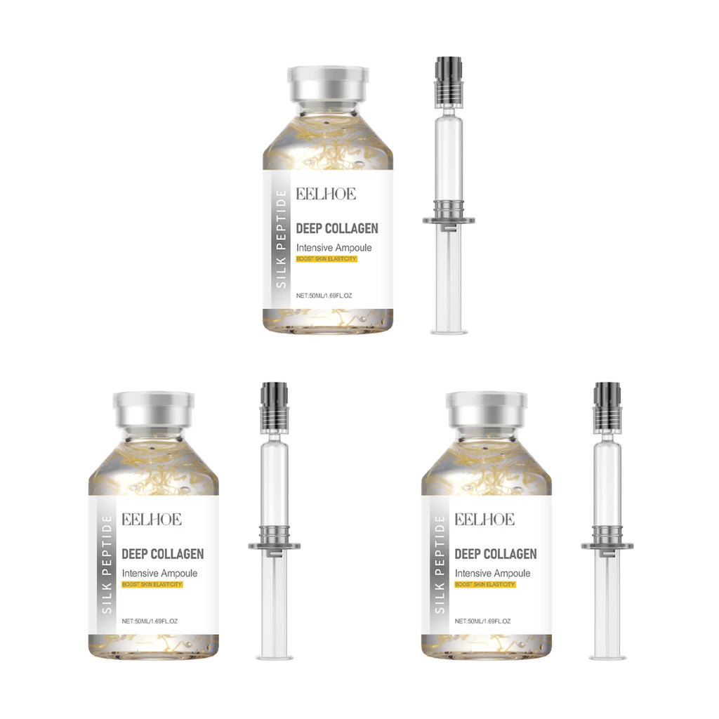 Silk Peptide Intensive Lifting Ampoule Deep Collagen Intensive Revitalizing Essence Face Tightening Smoothing Anti Aging Serum Oasis Select 3pcs